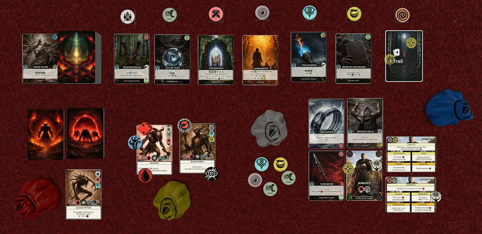 Hellborn Trail full gameplay layout on a table